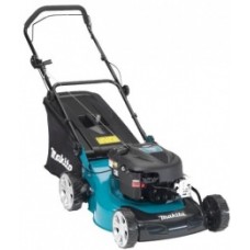 Газонокосилка бензиновая Makita PLM4621 [Газонокосилка бен(4-х такт),2.33кВт\3.1л.с.,46см,5уров,20\75мм,60л,32кг,кор,муль-ние,с\ходная,сталь]